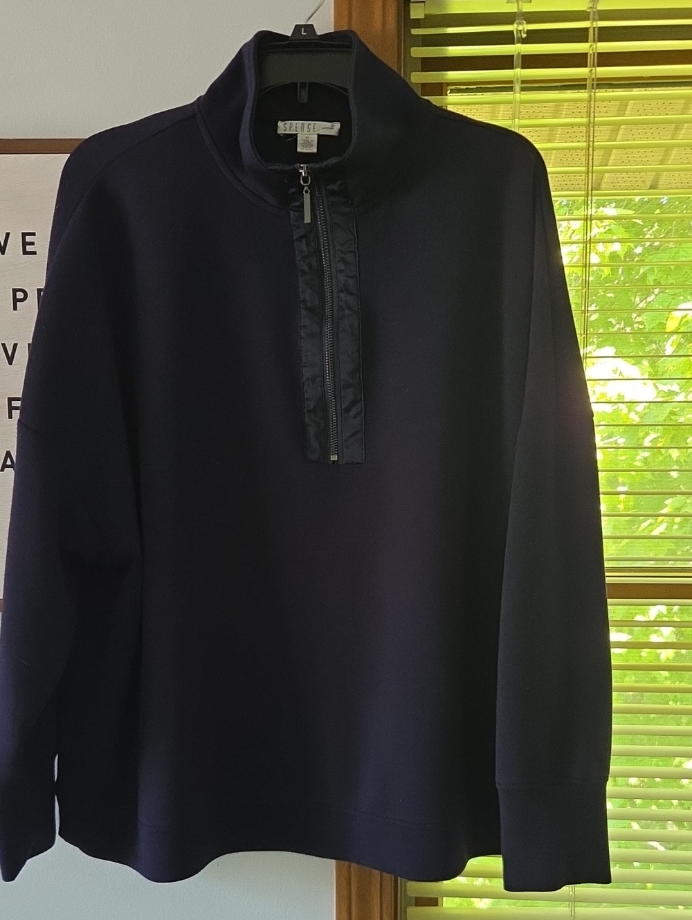 Spense Navy Half-Zip Women's Sweater